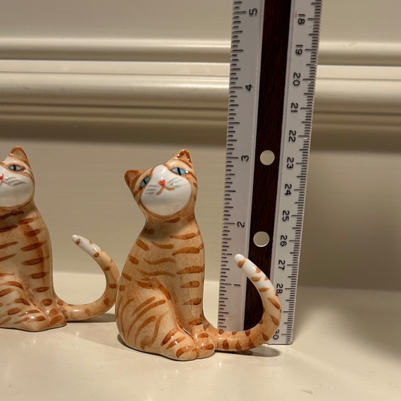 Vintage Bone China Orange Tabby Cat Napkin Rings - Picture 9 of 9